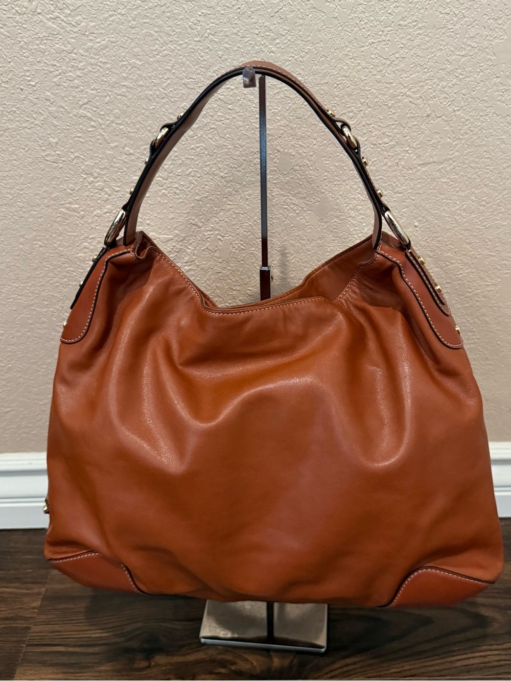 Cole Haan Cognac Hobo Leather Shoulder Bag Fall Office Weekend